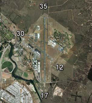 Figure 1 shows runway configuration at Canberra Airport, which has two runways.