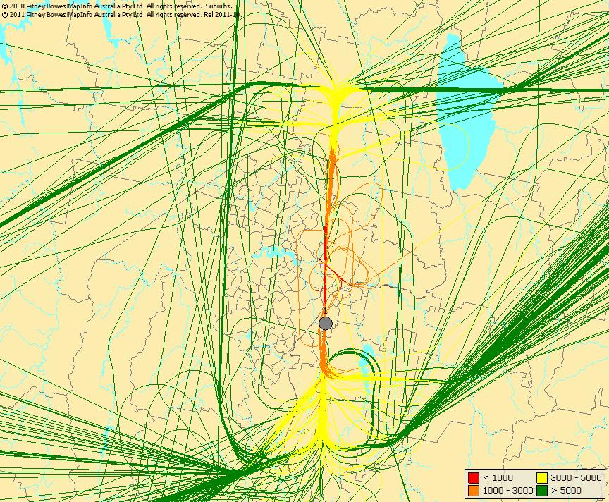 2. Flight patterns A noise abatement area applies to most areas of Canberra and Queanbeyan.