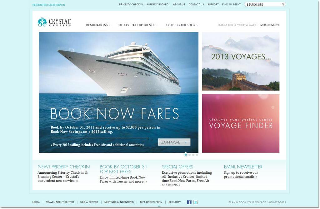 Visit Our Main Site Go to: www.crystalcruises.