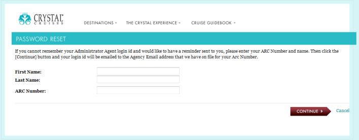 Agent Login to CruiseBuilder 2.0 Registered CruiseBuilder users may continue to use their current Agent ID and password.