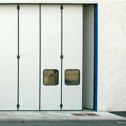 The ideal solution for large openings without requiring excessive sideroom Door versions (for further details, see pages 22 23) PLIS 1/2 -PU Size range Width of opening / wall up to 20000 mm Height