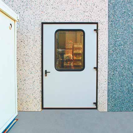 USP, UST Insulated leaf doors with steel and aluminium frames Compliance with the latest reference standards requires modern sites to be equipped with a passage for pedestrians, as well as emergency