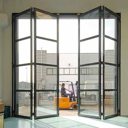 Sophisticated appearance with maximum safety and visibility Door versions (for further details, see pages 20 21) PL-GL Size range Width of opening / wall up to 6870 mm Height up to 6000 mm Standard