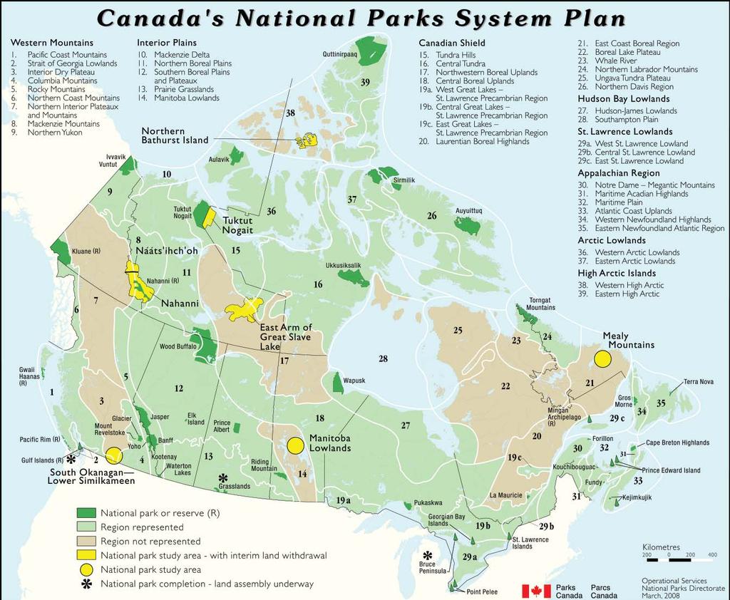 Figure 1: The System of National Parks of