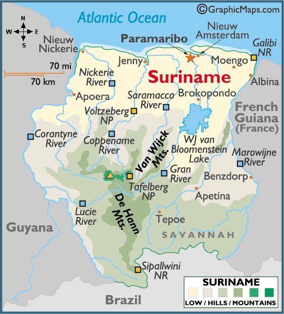Suriname Capital Paramaribo Size