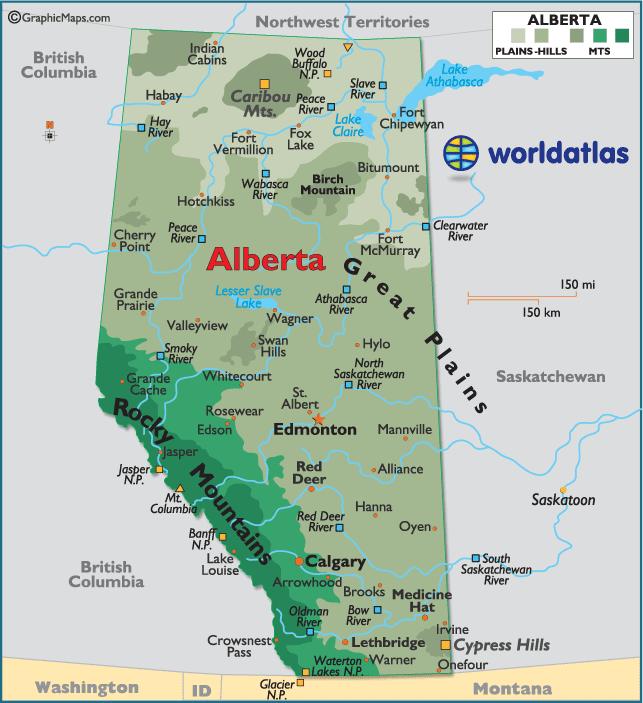 ALBERTA Canadian maps from www.worldatlas.com 1. What is the capital of Alberta? 2.