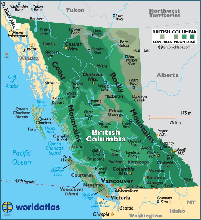 BRITISH COLUMBIA 1. The capital of British Columbia lies northwest of Seattle. What is its name? 2. Which British Columbia city hosted the 2010 Winter Olympics? 3.