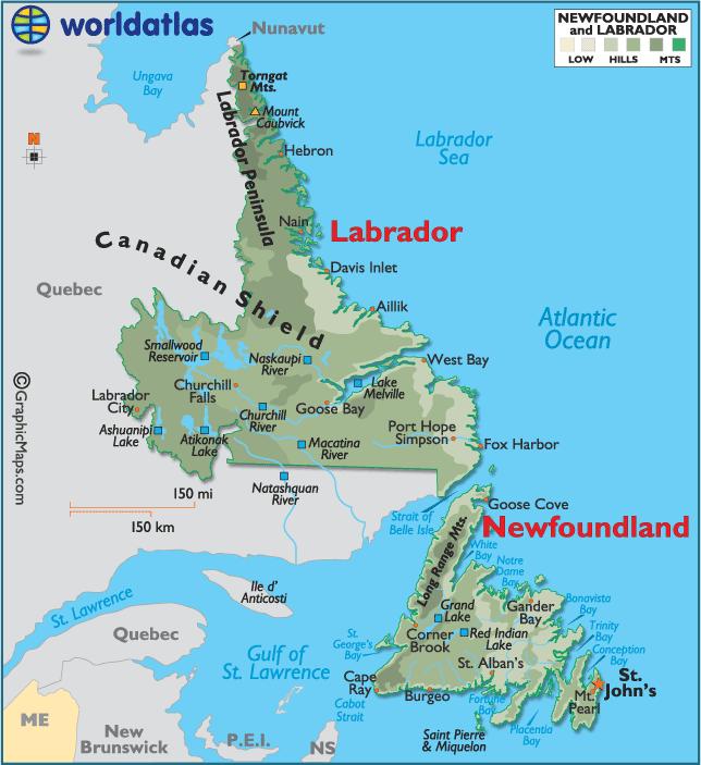 NEWFOUNDLAND AND LABRADOR 1. Name the capital of Newfoundland and Labrador. 2.