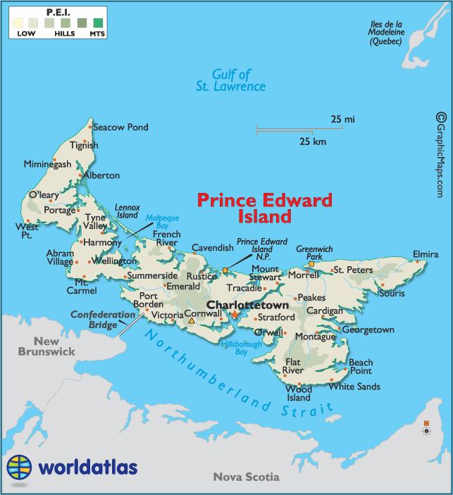 PRINCE EDWARD ISLAND 1. Name the capital of Prince Edward Island. 2.