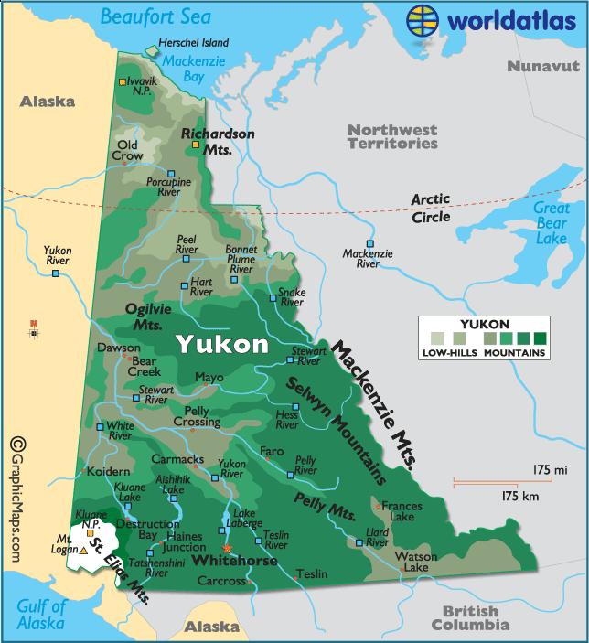 YUKON 1. What is the capital of the Yukon Territory? 2. Name the large body of water to the north of Yukon? 3.
