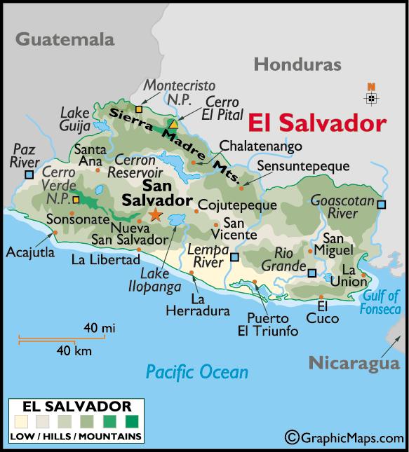 El Salvador Capital San Salvador Size