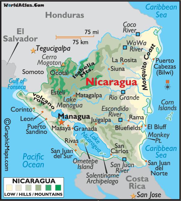 (southeast); the Pacific Ocean (south); El Salvador (southwest); Guatemala (west) Nicaragua Capital