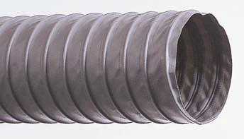 flexible TPU hose, reinforced with TPUcoated spring steel wire Cable protection, warm air supply, ventilation, saftey breathing masks Temp.