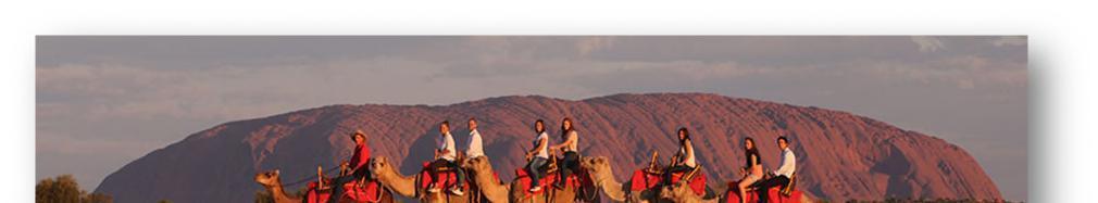 Optional Tours Sunset Camel Ride 30 th July Cost per Person - $129 Begin your peaceful 1 hour camel ride over the big red sand dunes at sunrise or sunset.
