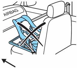 Napomena: Ako je Vaše vozilo opremljeno s opcijom isključivanja zračnog jastuka, pogledajte odjeljak Isključivanje zračnog jastuka, stranica 107. Kada je vozilo u pokretu, ne držite dijete u krilu.