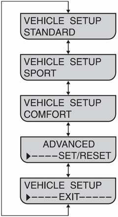 Informacijski sustav vozila Korištenjem okretne komande listajte kroz opcije podešenja unutar izbornika i pritiskom SET/RESET odaberite željeno podešenje.