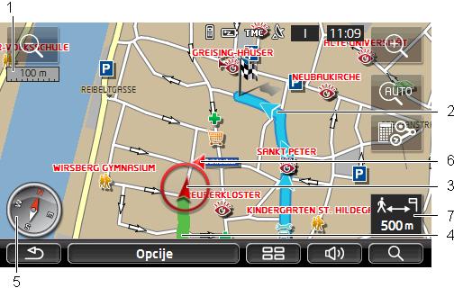 Ako navigirate na nekoj ruti i slijedite još daljnje točke rute, nakon poruke se odmah pokreće navigacija do sljedeće točke rute. Obavijesti o stanju u prometu ne uzimaju se u obzir.