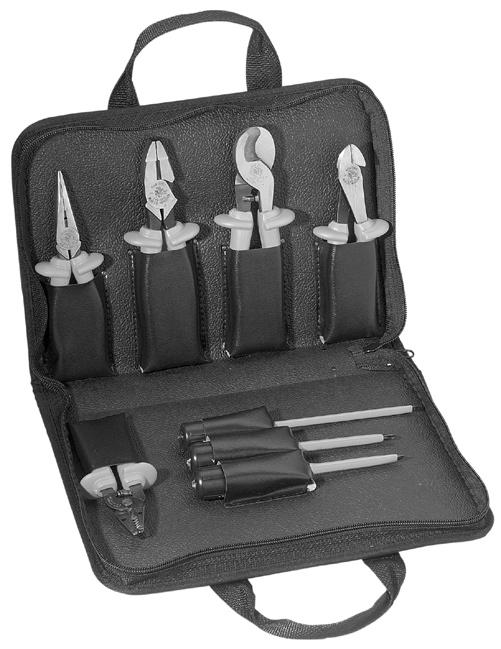 Insulated Tool Kits Basic Insulated-Tool Kit Two layers of insulation provide protection against electric shock. Compact assortment of eight popular insulated tools.