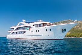 Minimum 47 meters in length, newly built or refurbished after 2016, with hot tubs and spacious, superbly designed, air conditioned en suite cabins with double or twin beds, 15 to 20 meters in size.
