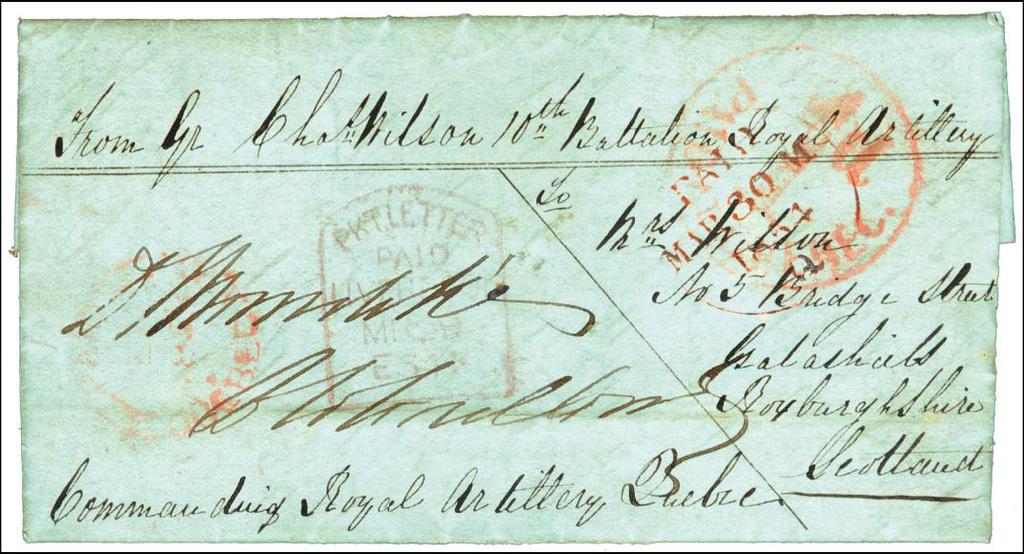 CANADA to GREAT BRITAIN 1854 and 1856 Two covers from Canada to Britain at the 1d.