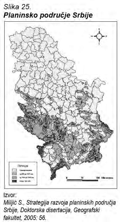 Ovakav razvojni debalans ne omogućava održiv razvoj Srbije, već doprinosi intenziviranju problema u razvoju i zaštiti planinskih područja.