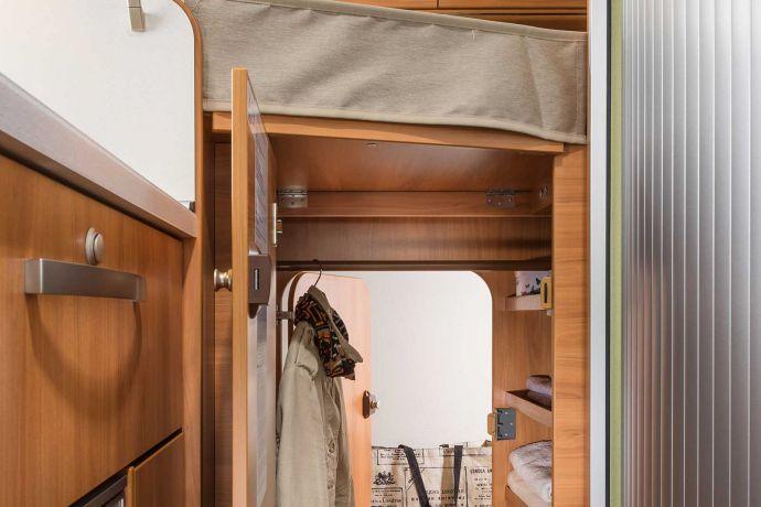 HYMER Van Sleeping room A perfect sleeping environment with a touch of class.