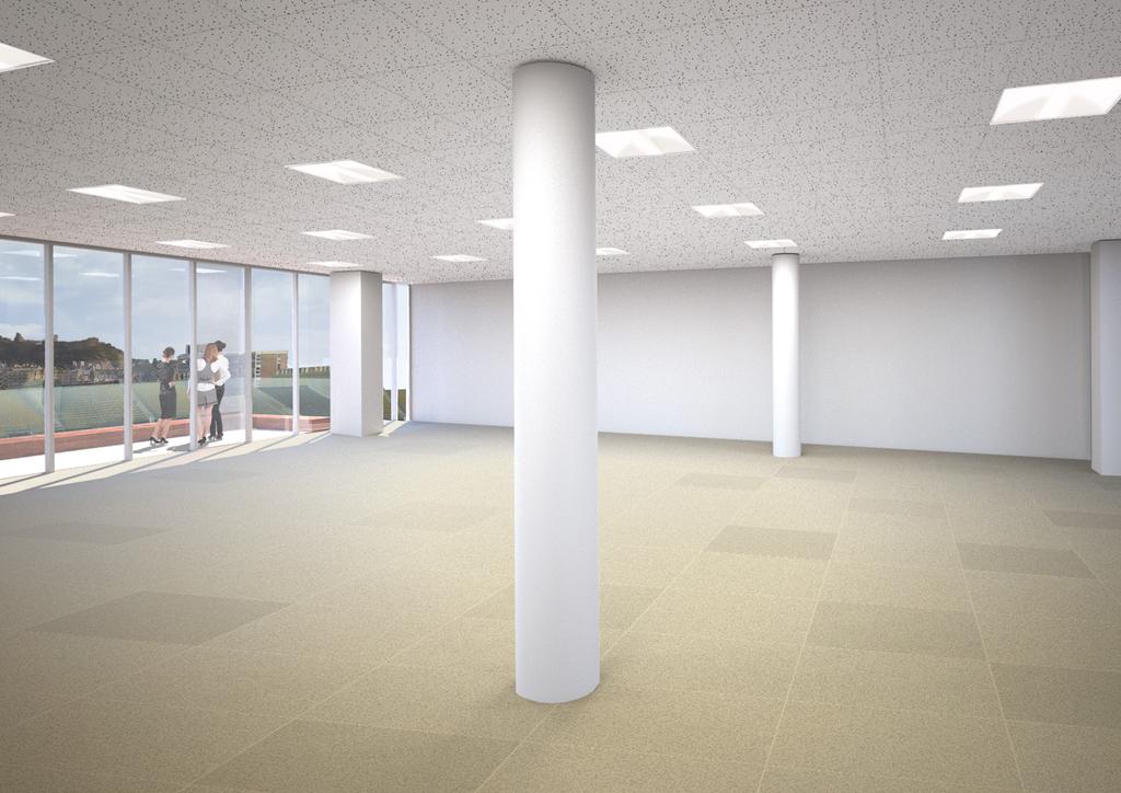 Planned features Artist s impression of fourth floor Flexible office accommodation Full air-conditioning Full access raised floors Suspended ceilings with
