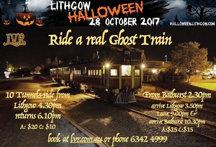 Lithgow Halloween Last year the Mountain Ghost had a very enjoyable day/ night at Lithgow for their annual Halloween Fes val.