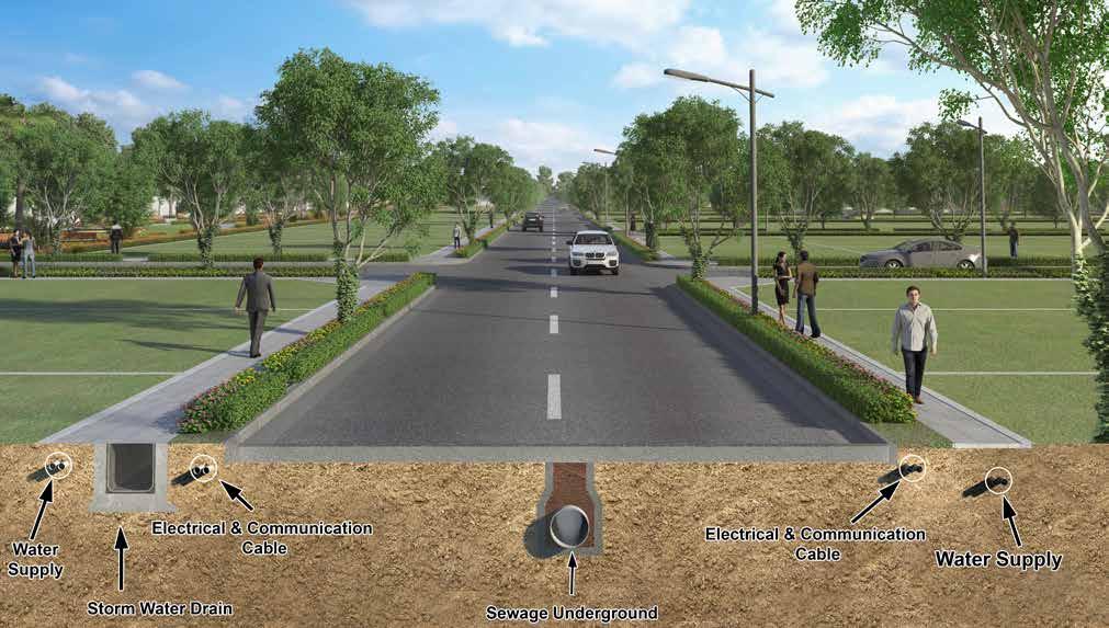 ROAD CUT SECTION Disclaimer: Amenities and Facilities are proposed & indicative, subject to