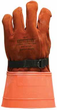 Protectors for Class 00 and 0 gloves are available with non-metallic buckle and pull strap or elastic wrist. SALISBURY ADVANTAGE 156 Premium Series SALISBURY S SALCOR CUFF PROVIDES MAXIMUM PROTECTION.
