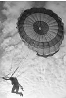 When a parachute is housed in a container such as a backpack, it may consist of main canopy and another smaller canopy known as a pilot chute.