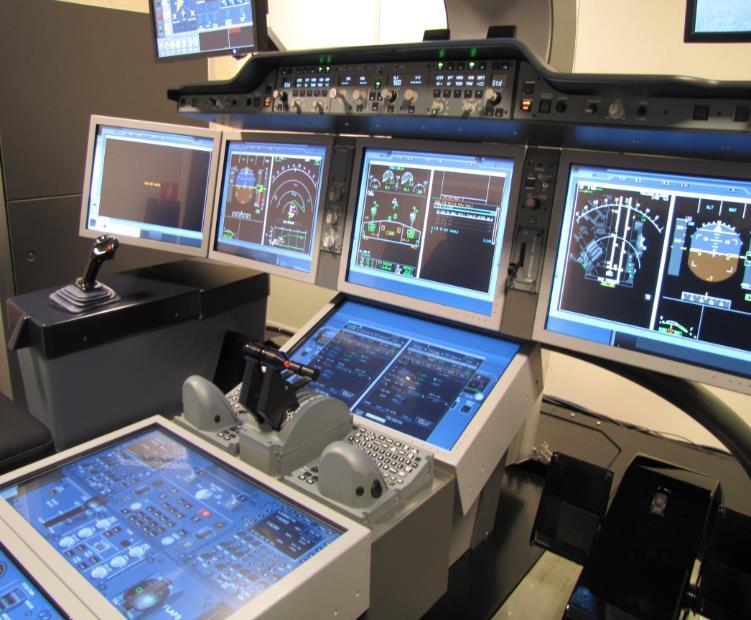New Training Tools Procedure training in a realistic environment: APT+ has been built with: side sticks, rudder pedals,