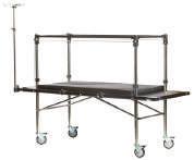 casters with locking brakes CPR compatible Molded patient support surface provides maximum patient