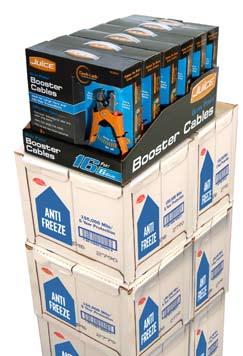 Set it on top of any anti-freeze or windshield solvent pallet and instantly drive
