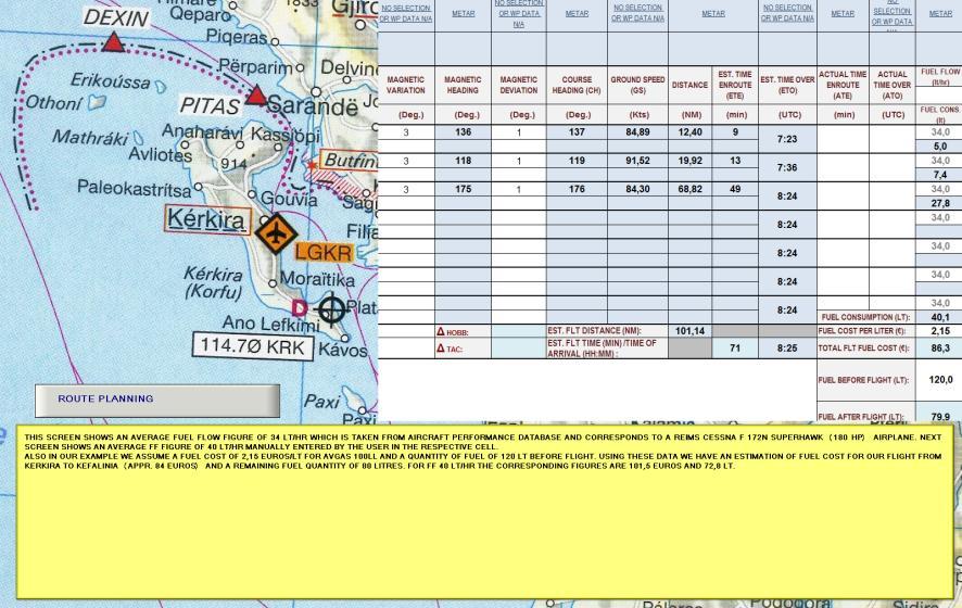The same is true for cells labeled "Landing Time Actual" and "Engine Finish Actual" also included in the VFR Planner form. Proper flight planning requires computation of fuel cost figures.