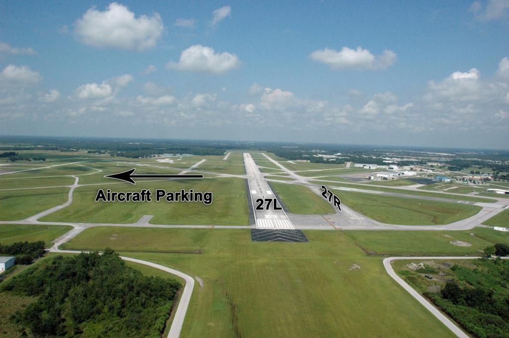 Runways 27L or 27R: LANDING (Continued) Runway 27L: Aircraft landing 27L, exit runway to the left as directed by air