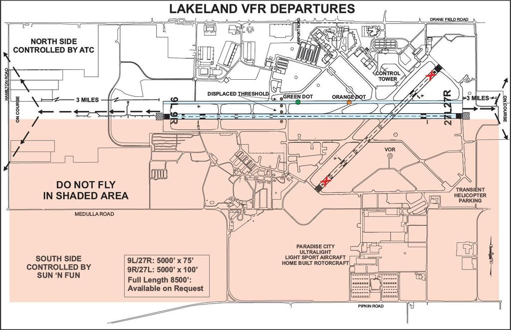 LAKELAND VFR DEPARTURES If Lakeland Airport is IFR, taxi is prohibited except aircraft with IFR clearances.