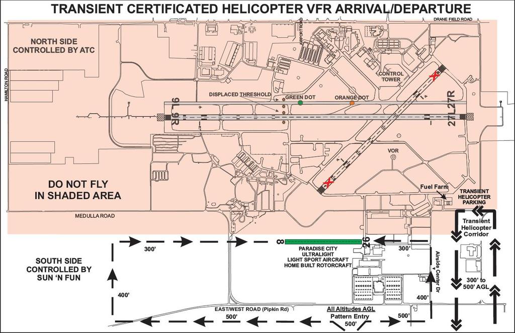 TRANSIENT CERTIFICATED HELICOPTER VFR ARRIVAL/DEPARTURE IMPORTANT! - NEW PROCEDURES IN EFFECT CHOPPERTOWN IS NO LONGER AVAILABLE due to construction.
