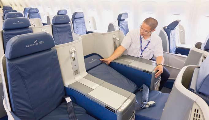 Since September last year, HAECO has carried out modification work to install flat beds in BusinessElite on 14 of the Delta passenger fleet s Boeing 767-400