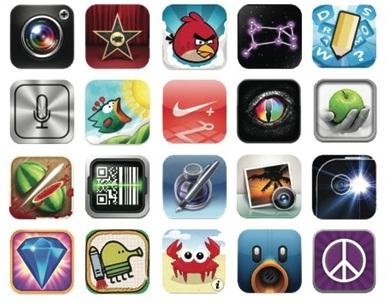3.1 Marketing v App Store in analitika aplikacij 17 Slika 3.3: Ikone odličnih aplikacij so lepe, čiste in ostanejo gledalcem v spominu. bi bila vpadljiva za oči uporabnikov.