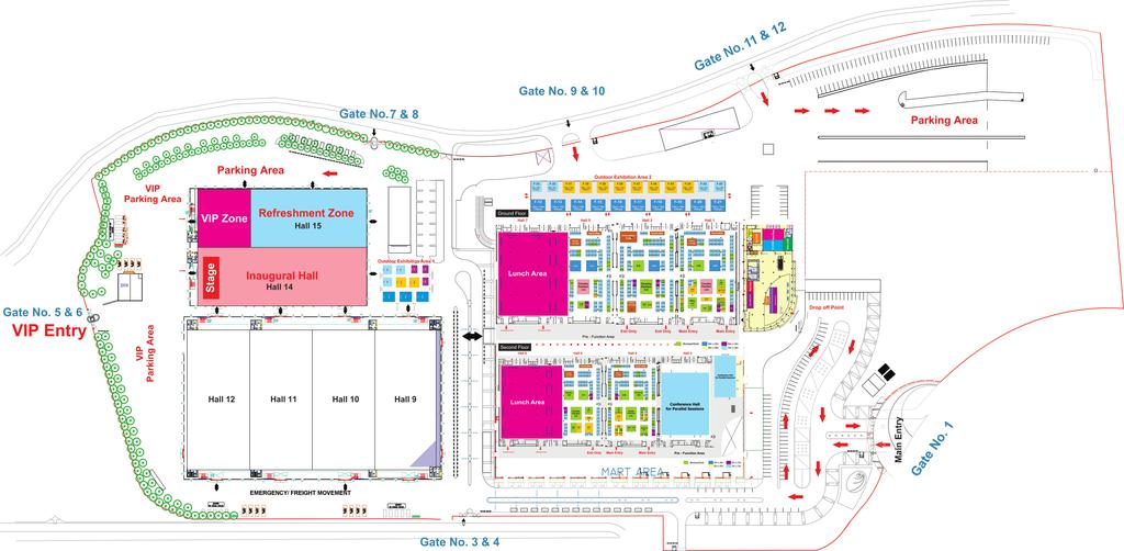 OVERALL LAYOUT Layout Plan of the Exhibition at the 18th World Road