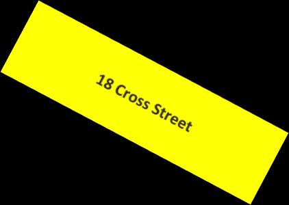 existing open square between 20 and 22 Cross Street and