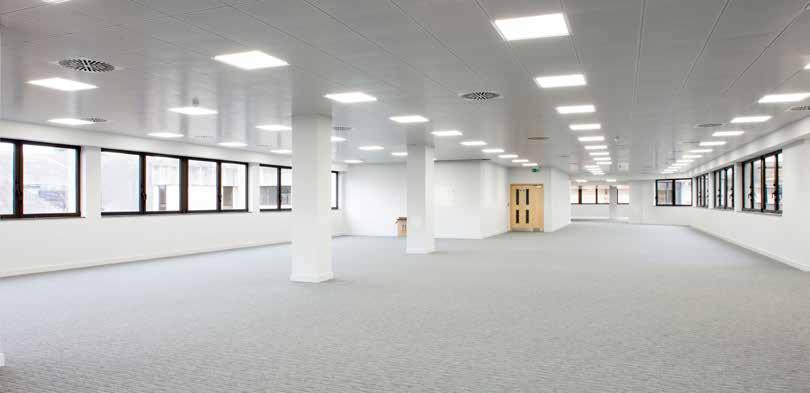 THIRD FLOOR The high quality specification includes new air conditioning, metal tiled suspended ceiling with recessed LED lighting and complete re-decoration.