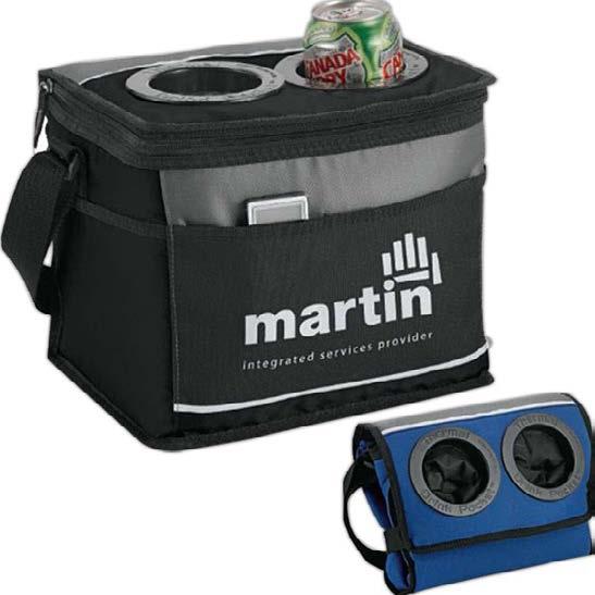 22 Cooler with Thermal Drink Pockets Prev. Product Name 12 Can Cooler with Patented Thermal Drink Pockets Descrip on Cooler. Patented Thermal Drink Pockets(TM). Completely collapsible.