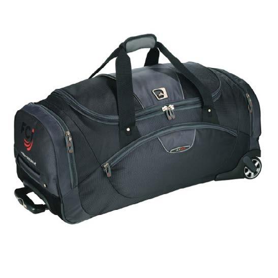 27 High Sierra 30 Wheeled Duffel Bag Prev. Product Name High Sierra (R) A.T. Go 30" Wheeled Duffel Bag Descrip on Ballis c wheeled duﬀel bag. Large main compartment with U shaped zippered opening.