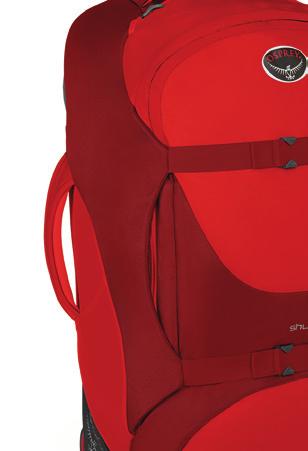 It utilizes the external compression straps and padded side walls to wrap internal contents of the pack.