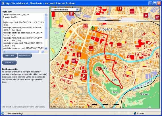 8.3 Interaktivni zemljevid Slovenije kot del Telefonskega imenika Slovenije (TIS) Nahaja se na spletni strani: http://tis.telekom.si/newmap.