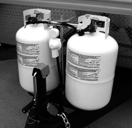 SECTION 8 PROPANE SYSTEM INSTALLING PROPANE CYLINDER(S) Ensure that all fasteners are secured before traveling.
