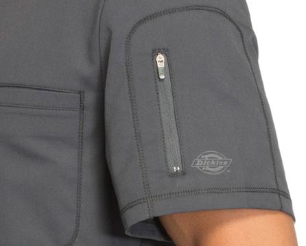 sleeve zipper pocket Shown in Pewter (PWT) Nuevo color