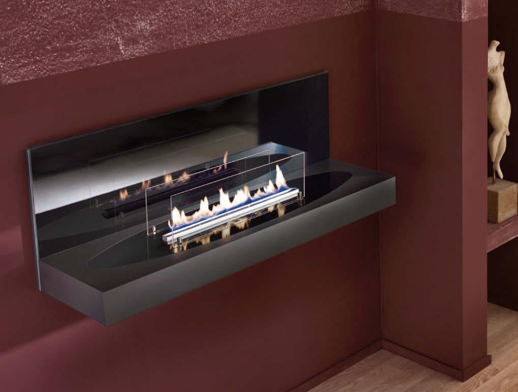 Solitaire wall-mounted Quadra Elipse Wall version with a Nero surface combined with black glass Technical